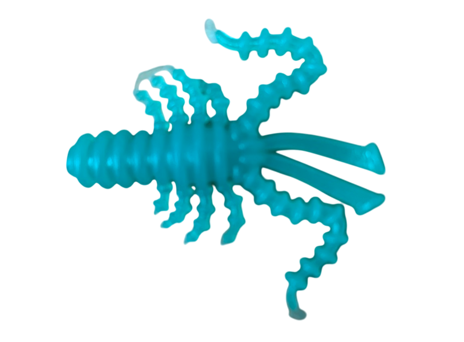 Жук-личинка MOSYA 60мм (съедобн. бирюзовый) (уп. 6шт)