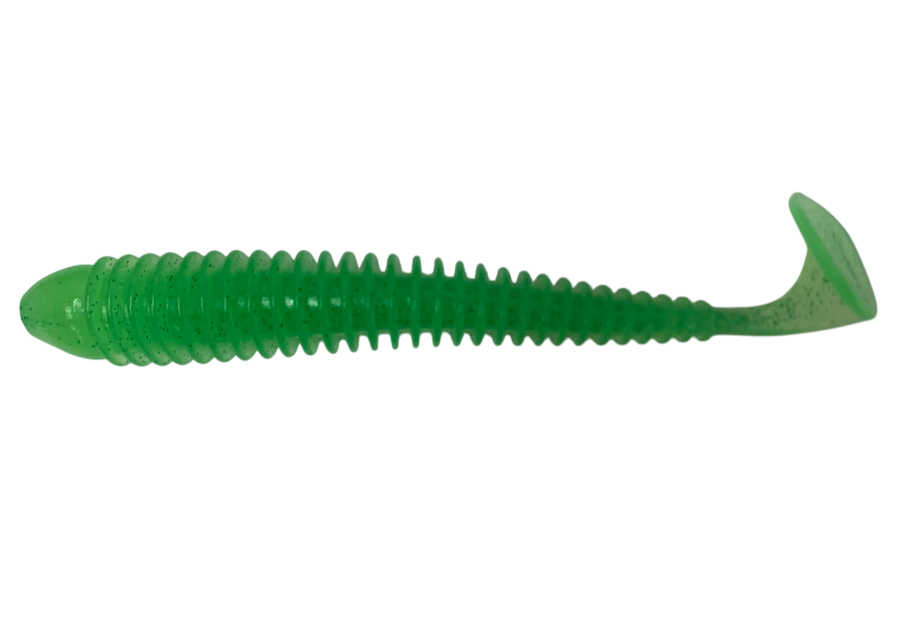 Виброхвост RIB IMPACT 102мм (съедобн. зеленый/болотный) (уп. 6шт)