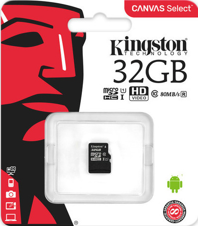 Карта памяти Micro SD 32GB Kingstone (без адаптера)