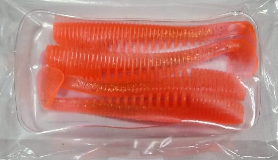 Виброхвост AWARUNA 102мм (съедобн. оранжевый (уп. 4шт)