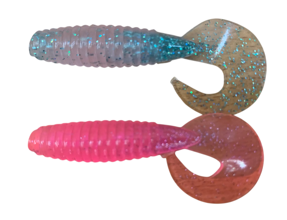 Твистер MEGA GRUB 65мм (съедобн. розовый в ассорт.) (уп. 8шт)