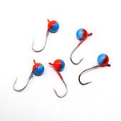 Мормышка вольфрам. ЯМАН Шар с ушк, р.4, вес 0,80 цв.красно-синий Мормышка вольфрам. ЯМАН Шар с ушк, р.4, вес 0,80 цв.красно-синий