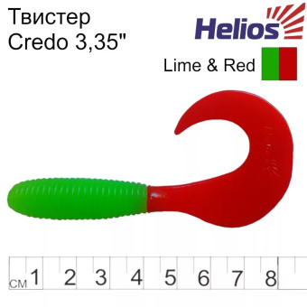  . Helios Credo 3,35"/8,5  Lime & Red 100. (HS-11-021-N)