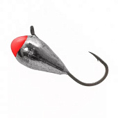 Мормышка вольфрам. LumiCom Капля с ушком Ф4 никель с кр/к NirP Мормышка вольфрам. LumiCom Капля с ушком Ф4 никель с кр/к NirP