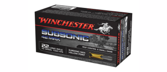  5.6 (22 LR) Winchester Subsonic max HP 2,72.