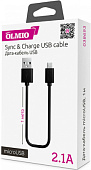 Кабель USB 2.0 - micro USB OLMIO (2 м, 2.1 А) Кабель USB 2.0 - micro USB OLMIO (2 м, 2.1 А)