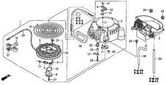 ������� � ����� Honda BF 20 (28400-ZY1-023)