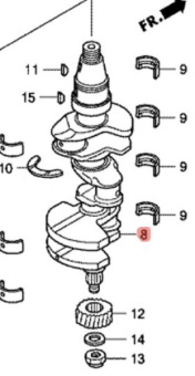 КОЛЕНВАЛ в сборе HONDA (13311-ZZ5-000) BF50 КОЛЕНВАЛ в сборе HONDA (13311-ZZ5-000) BF50