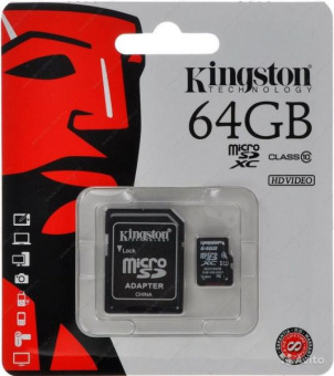 ����� ������ Micro SD 64GB Kingston
