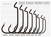 Крючки metsui WIDE RANGE WORM цвет bln, размер № 4/0, в уп. 6 шт. Крючки metsui WIDE RANGE WORM цвет bln, размер № 4/0, в уп. 6 шт.