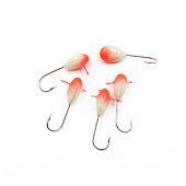 Мормышка полимер. ЯМАН Капля крас. шап. с отверстием, кр. №8, цв. фосфор-красн. Мормышка полимер. ЯМАН Капля крас. шап. с отверстием, кр. №8, цв. фосфор-красн.