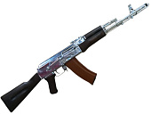 Макет Массо-Габаритный (ММГ) АК-74 (дерево, хром) Макет Массо-Габаритный (ММГ) АК-74 (дерево, хром)