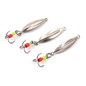 Блесна вертикальная Яман Жучок с тройником,размер 25 мм, вес 1,5 г, цвет никель Я-БВ202 Блесна вертикальная Яман Жучок с тройником,размер 25 мм, вес 1,5 г, цвет никель Я-БВ202