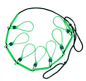 Кукан Три Кита 7-ми карабиновый пластмассовый Кукан Три Кита 7-ми карабиновый пластмассовый