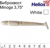Виброхвост Helios Minoga 3,75"/9.5 см White 5шт. (HS-17-001) Виброхвост Helios Minoga 3,75"/9.5 см White 5шт. (HS-17-001)
