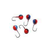 Мормышка вольфрам. ЯМАН Шар с отв, р.4, вес 0,60 цв.красно-синий Мормышка вольфрам. ЯМАН Шар с отв, р.4, вес 0,60 цв.красно-синий