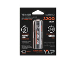 ����������� ����� ��� YLP YL1832R 18650 Li-Ion 3.7� 3200mAh � ������� � ����. �� micro-USB (�������)