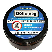Пульки DS  4,5мм. 0,62 гр. (400 шт.) Пульки DS  4,5мм. 0,62 гр. (400 шт.)