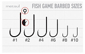 Крючки metsui FISH GAME BARBED цвет bln, размер № 6, в уп. 12 шт. Крючки metsui FISH GAME BARBED цвет bln, размер № 6, в уп. 12 шт.