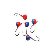 Мормышка вольфрам. ЯМАН Шар с ушк, р.5,вес 1,20 цв.красно-синий Мормышка вольфрам. ЯМАН Шар с ушк, р.5,вес 1,20 цв.красно-синий