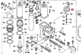 Насос Honda BF40 (56114ZW4H11) Насос Honda BF40 (56114ZW4H11)