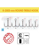   Gurza-Round treble hook 3/0 Ni (10/) ( round bend)