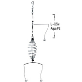 Снасть карповая (корм.30гр.,кором,отвод, 3 крюч. №1 Три Кита Снасть карповая (корм.30гр.,кором,отвод, 3 крюч. №1 Три Кита