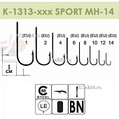 Крючки Gurza-Sport MH-14 (широкое ухо) № 4 BN (12шт/уп) Крючки Gurza-Sport MH-14 (широкое ухо) № 4 BN (12шт/уп)